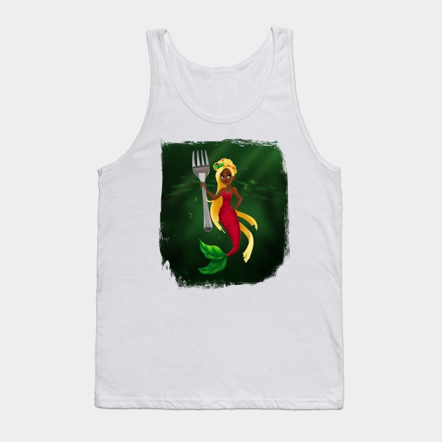 Spaghetti Mermaid Tank Top by 513KellySt